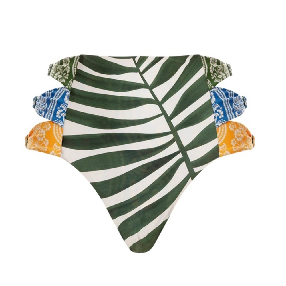 New! Agua Bendita Willa Cut-out Bikini Bottom high waisted bandana 24298 - Picture 3 of 12